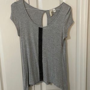 Long gray casual top